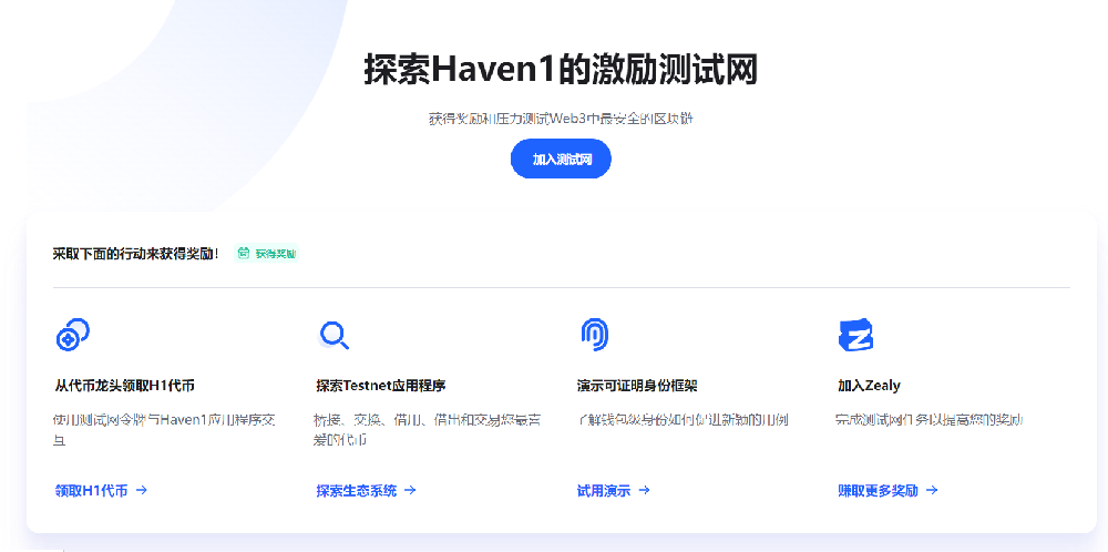 Haven1的激励测试网